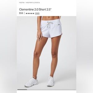 Vuori Women's dusty light blue Clementine 2.0 Athletic Shorts